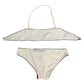Beige Logo Swimsuit 2 Piece Top Bottom Swimwear