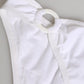 White Logo Swimsuit 2 Piece Top Bottom Swimwear