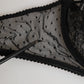 Black Floral Underwired Balconette Bra Underwear