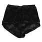 Black Silk Stretch High Waist Girdle Underwear
