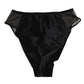 Black Silk Stretch High Waist Panty Underwear