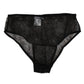 Black Nylon Stretch High Waist Panty Underwear