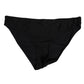 Black Nylon Stretch Slip Brief Women Underwear