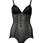 Black Nylon Stretch Bodysuit Lingerie Underwear