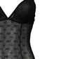 Black Nylon Stretch Bodysuit Lingerie Underwear