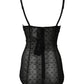 Black Nylon Stretch Bodysuit Lingerie Underwear