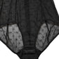 Black Nylon Stretch Bodysuit Lingerie Underwear