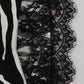Black Silk Zebra Print Lace High Waist Underwear