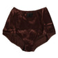 Brown Silk Stretch High Waist Girdle Underwear