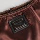 Brown Silk Stretch High Waist Girdle Underwear