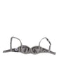 Gray Silk Underwired Balconette Bra Underwear