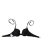 Black Underwire Push Up Balconette Bra Underwear
