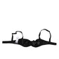 Black Acetate Stretch Balconette Bra Underwear