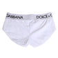 White Nylon Logo Waistband Shorts Underwear