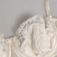 Off White Silk Underwired Balconette Bra Underwear