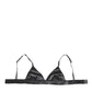Black Silk Satin Triangle Soft Cup Underwear