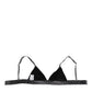Black Silk Satin Triangle Soft Cup Underwear
