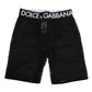 Black Cotton Logo Shorts Midi Trouser Underwear