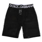 Black Cotton Logo Shorts Midi Trouser Underwear