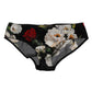 Black Floral Print Mid Waist Panty Underwear