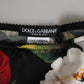 Black Floral Print Mid Waist Panty Underwear