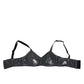 Dark Gray Silk Stretch Balconcino Bra Underwear