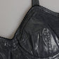 Dark Gray Silk Stretch Balconcino Bra Underwear