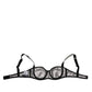 Gray Acetate Stretch Balconcino Bra Underwear