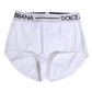White Nylon Logo Waistband Shorts Underwear