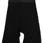Black Cotton Logo Shorts Midi Trouser Underwear