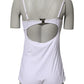 White Padded Balconette One Piece Swimwear