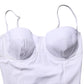 White Padded Balconette One Piece Swimwear