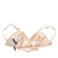 Beige Nylon Triangle Soft Cup Brassiere Underwear