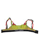 Green Nylon Soft Cup Balconnet Bra Underwear