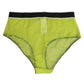 Green Nylon Logo Waistband Brief Panty Underwear