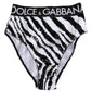Black White Stripes High Waist Panty Underwear