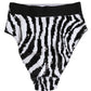 Black White Stripes High Waist Panty Underwear