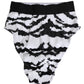 Black White Sequin High Waist Panty Underwear