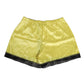 Yellow Satin Silk Mid Waist Underwear Shorts