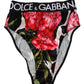 Black Floral Print High Waist Panty Underwear