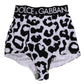 White Leopard Nylon High Waist Girdle Underwear