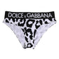 White Leopard Nylon High Waist Panty Underwear