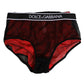 Black Red Nylon High Waist Girdle Underwear