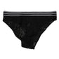 Black Lace Nylon High Waist Panty Underwear