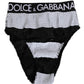 Black White Sequin High Waist Panty Underwear