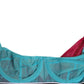 Blue Nylon Soft Cup Balconnet Bra Underwear