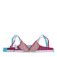Blue Nylon Soft Cup Balconnet Bra Underwear