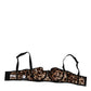 Brown Leopard Silk Balconnet Bra Underwear