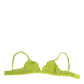 Yellow Green Nylon Soft Cup Brassiere  Underwear