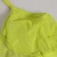 Yellow Green Nylon Soft Cup Brassiere  Underwear